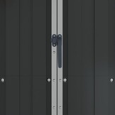 vidaXL Tuinschuur Gedeukt - 60% Korting! 116x45x175 cm Staal Grijs