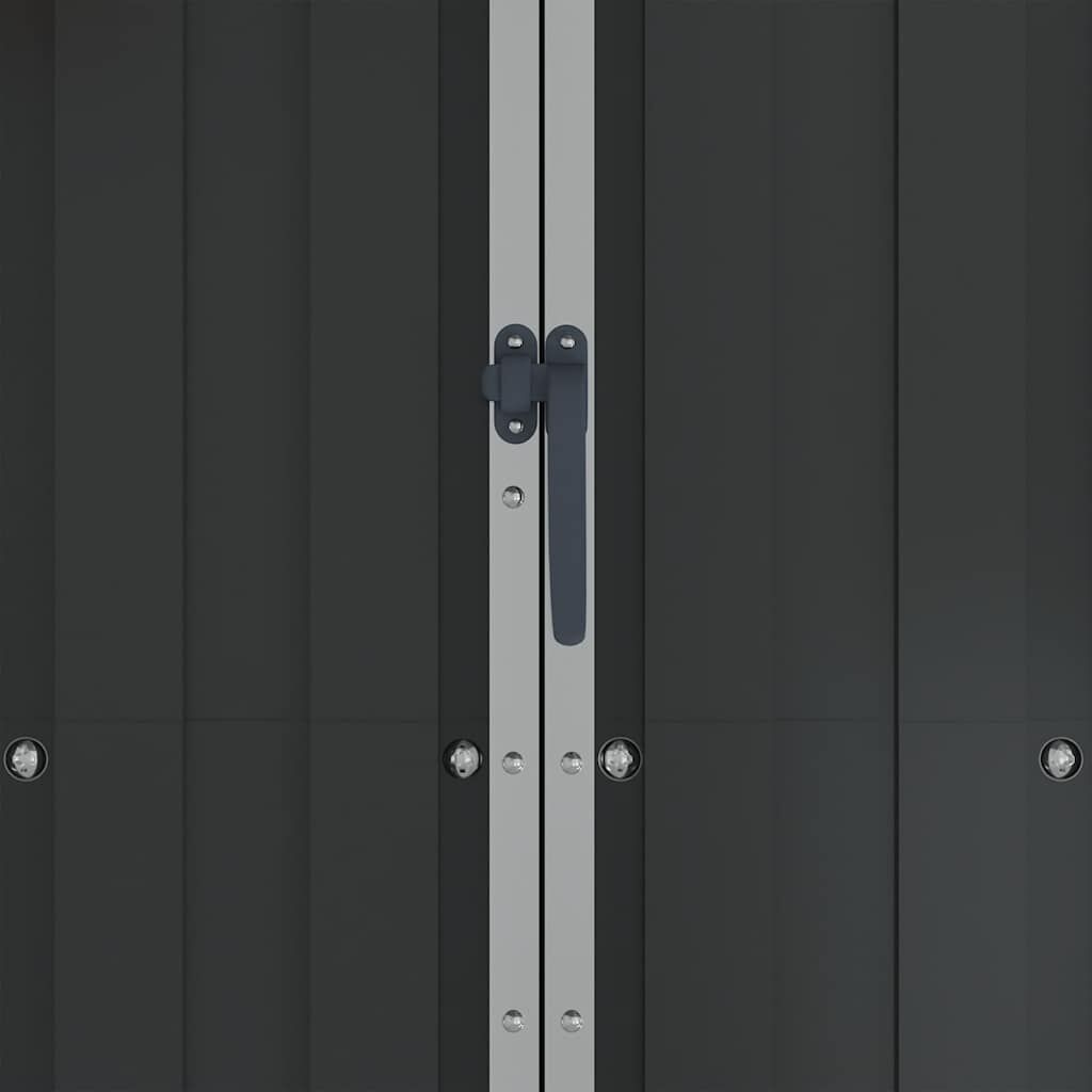 vidaXL Tuinschuur Gedeukt - 60% Korting! 116x45x175 cm Staal Grijs