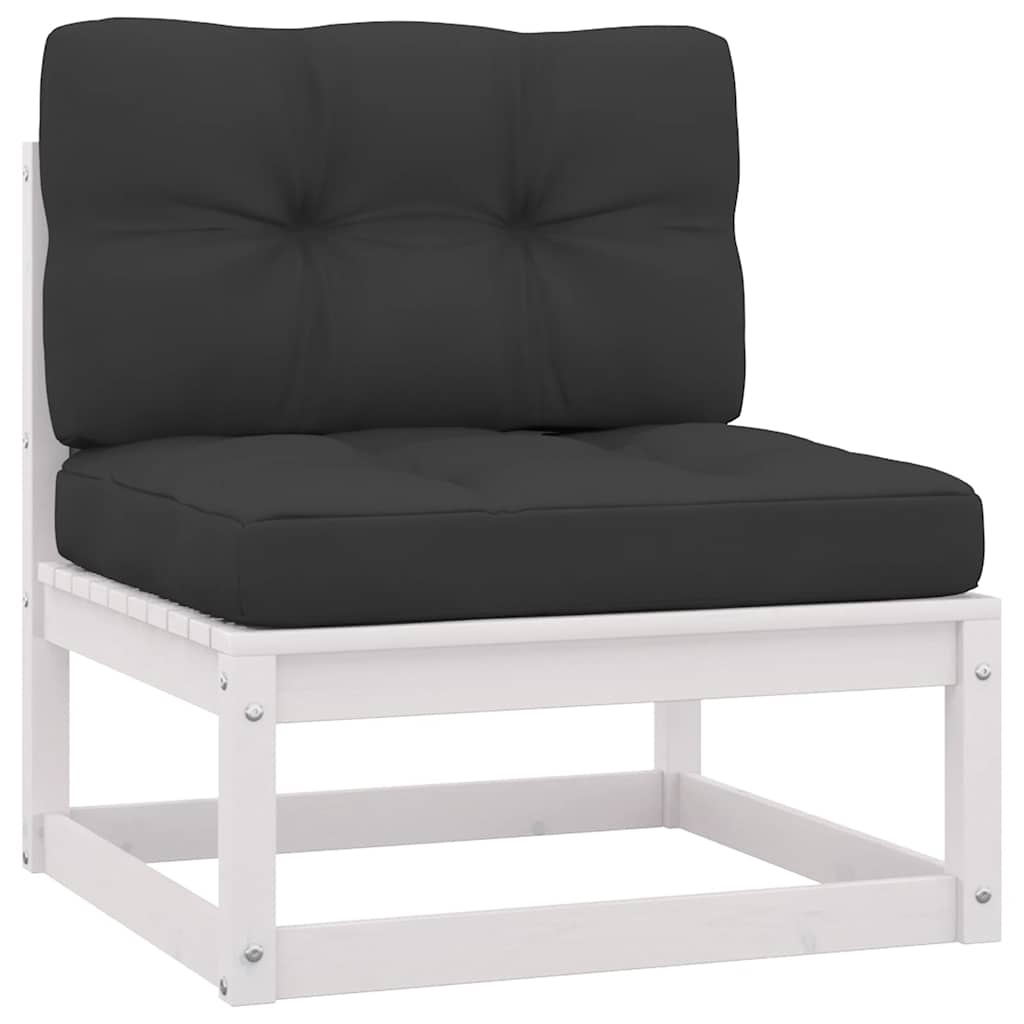 vidaXL Loungeset Grenenhout Wit - 61% Korting