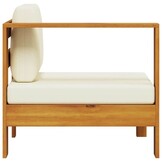 vidaXL Middenbank Massief Acaciahout Crèmewit - 86% Korting!