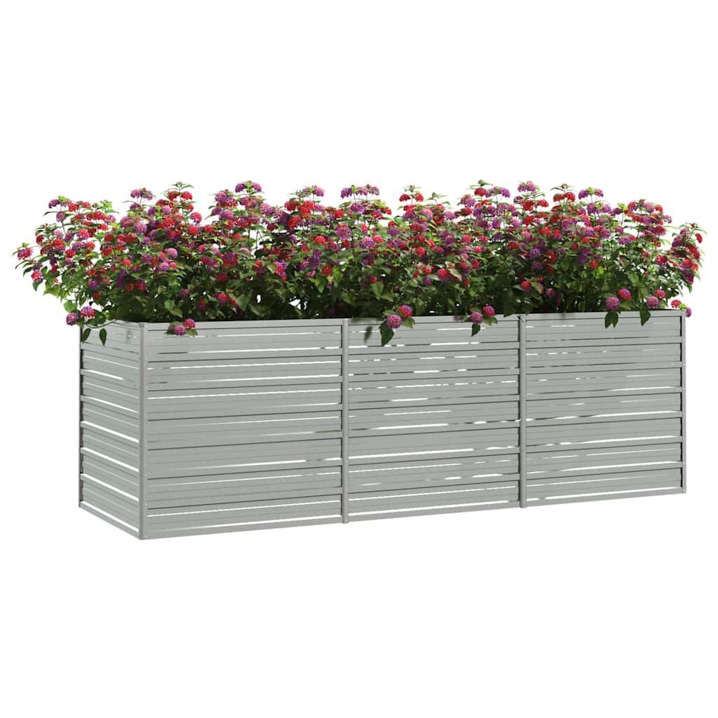 vidaXL Verhoogde Plantenbak 240x80x77 cm Gegalvaniseerd Staal | 61% Korting