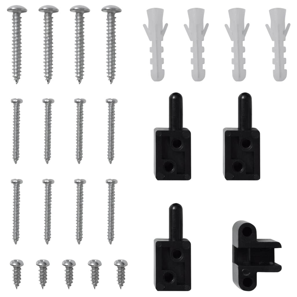 vidaXL Hordeur met scharnieren 100x215 cm Antraciet - 46% Korting!