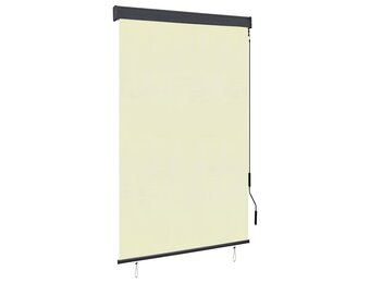 vidaXL Buitenrolgordijn 120x250 cm Crème - 40% Korting!