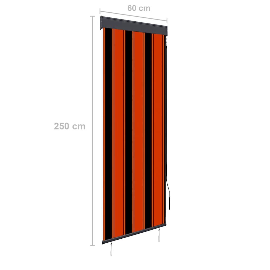 vidaXL Rolgordijn Buiten 60x250cm - Oranje/Bruin - 47% Korting!