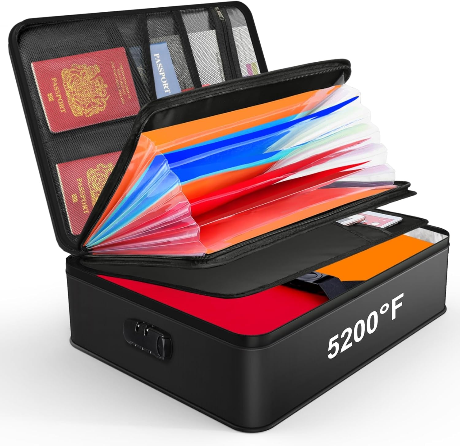 Brandveilige Documenten Organizer met Slot & 7 Vakken | 57% Korting