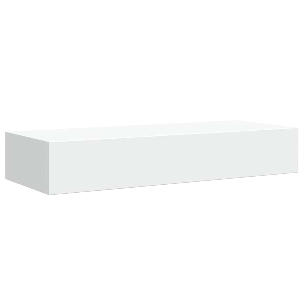vidaXL Wandschappen 2 st met lade 60x23,5x10 cm MDF wit