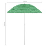 vidaXL Hawaï Strandparasol Groen 180cm - 61% Korting!
