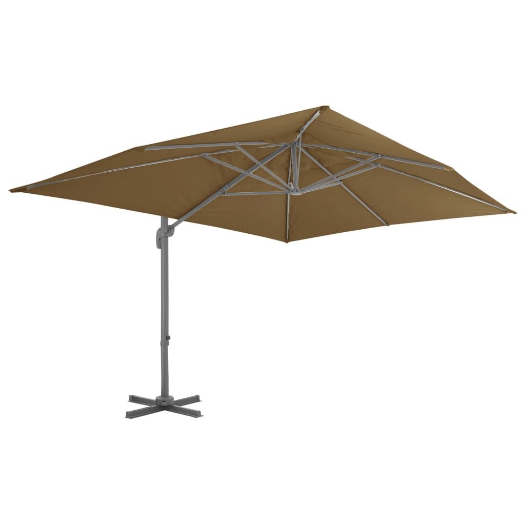 vidaXL Zweefparasol Taupe 400x300 cm - 56% Korting