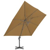 vidaXL Zweefparasol Taupe 400x300 cm - 56% Korting