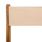 vidaXL Bistrostoelen 2 st. Acaciahout & Stof Beige - Nu 65% Korting!