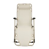 Tuin ligstoel 2in1 beige - 76% korting!