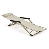 Tuin ligstoel 2in1 beige - 76% korting!