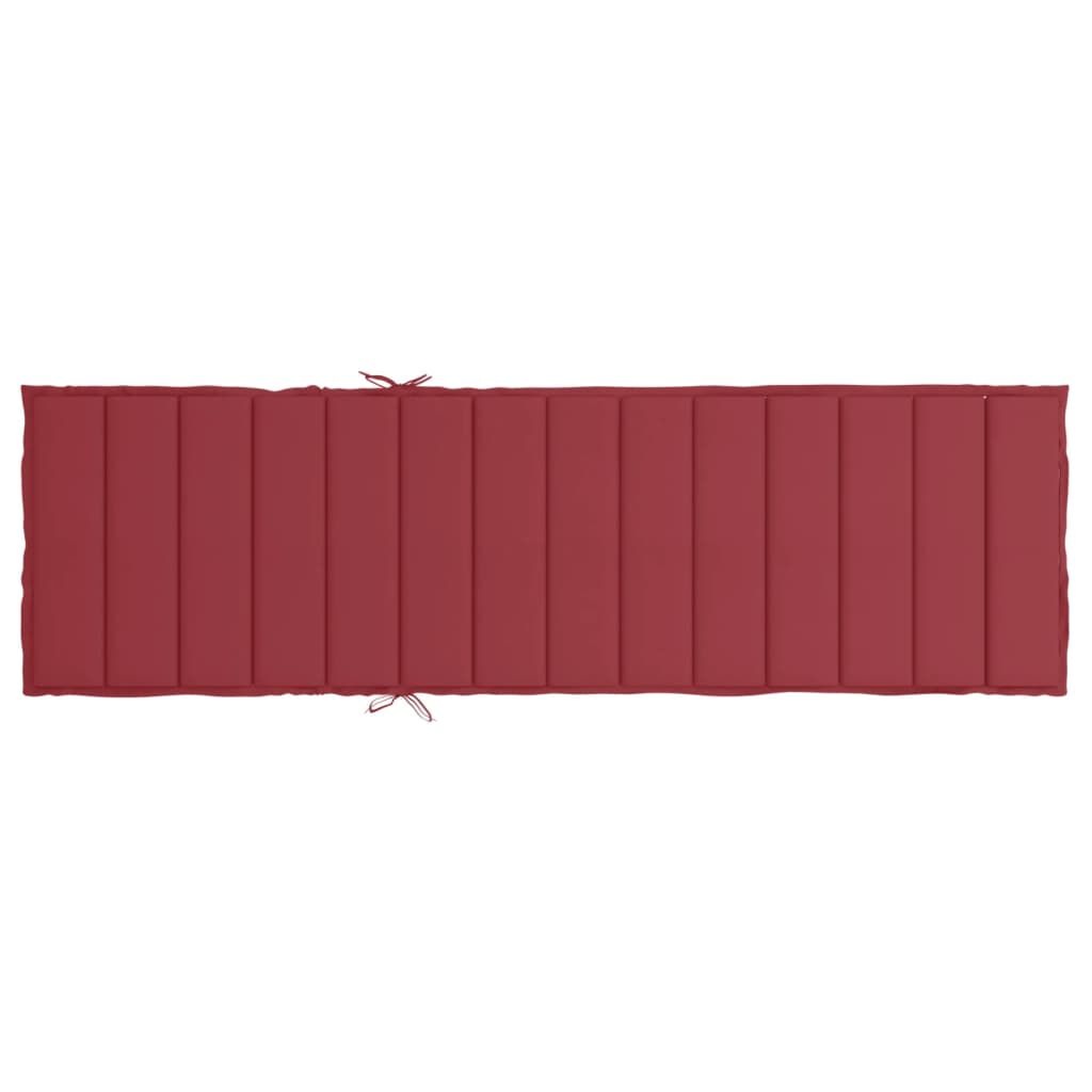vidaXL Ligbedkussen Oxford Stof Wijnrood 200x70x3 cm - 65% Korting!