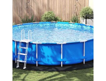 vidaXL Zwembad Grondzeil Zwart Ø 550 cm - 71% KORTING!