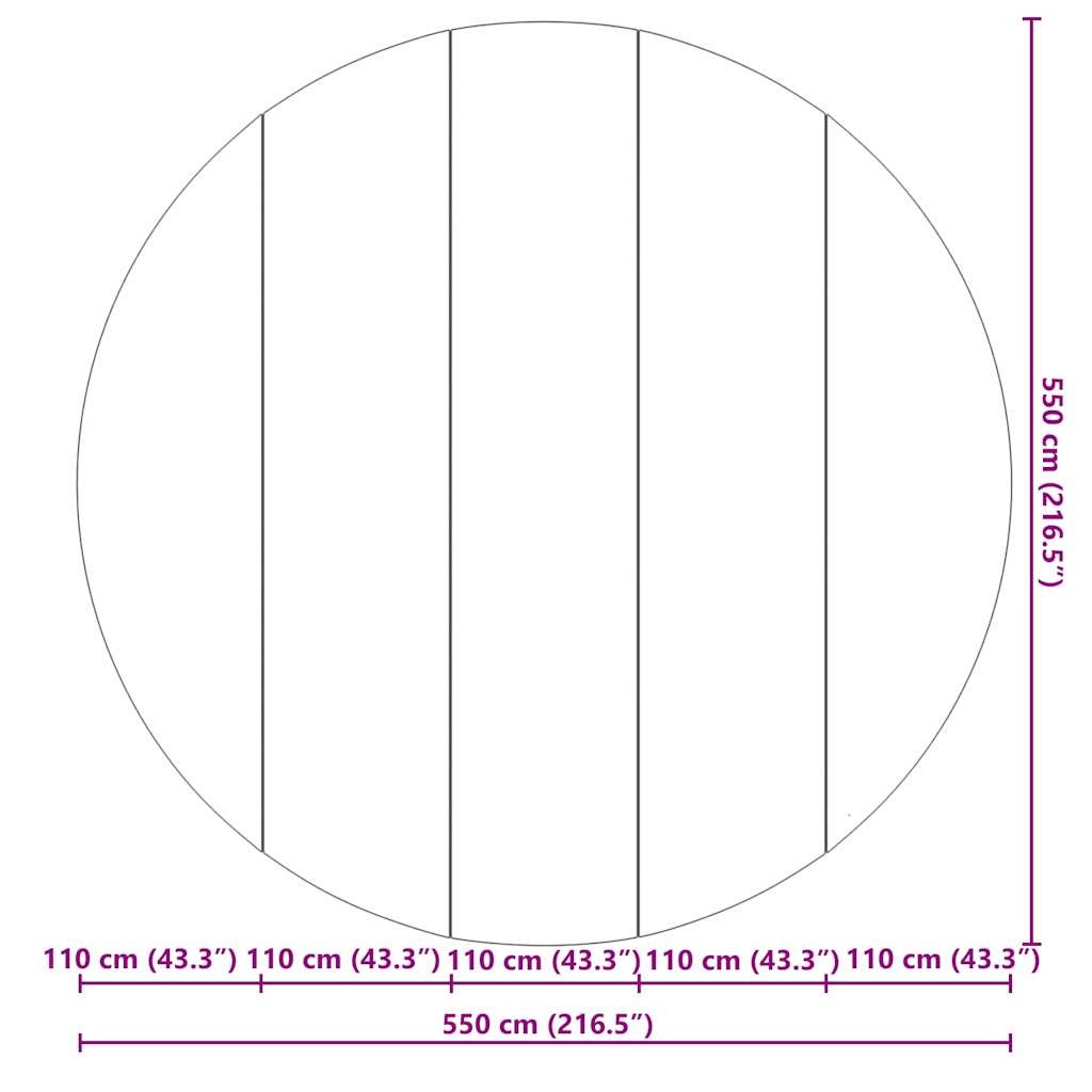 vidaXL Zwembad Grondzeil Zwart Ø 550 cm - 71% KORTING!