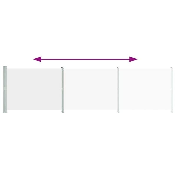 vidaXL Uittrekbaar Tuinscherm 600x160cm Crème - 76% Korting!