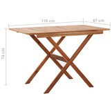 vidaXL Tuintafel Acaciahout 110x67x74 cm - 40% Korting!