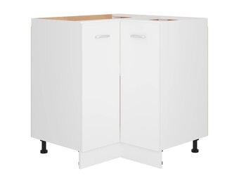 vidaXL Hoekonderkast Lyon Wit 75,5x75,5x81,5 cm - 55% Korting