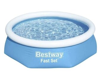 Bestway Fast Set Zwembad - 244x61 cm - Blauw - 65% Korting!