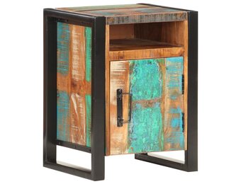 vidaXL Nachtkastje 40x35x55 cm (46% KORTING) - Gerecycled Hout