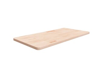 vidaXL Wastafelblad Massief Eikenhout 100x50x2,5 cm - 60% Korting!