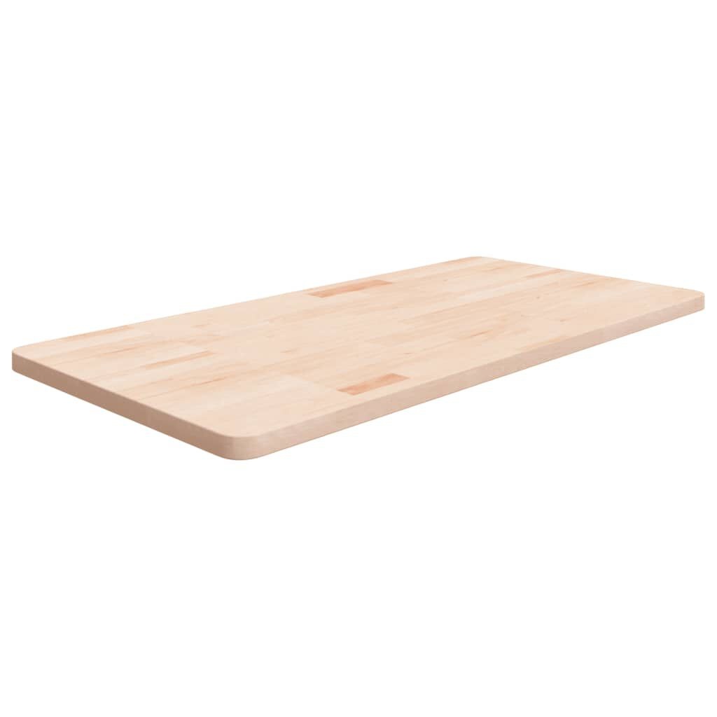vidaXL Wastafelblad Massief Eikenhout 100x50x2,5 cm - 60% Korting!