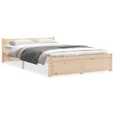 vidaXL Bedframe Massief Hout 120x200 cm - 40% Korting