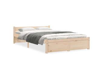 vidaXL Bedframe Massief Hout 120x200 cm - 40% Korting