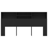 vidaXL Hoofdbordkast Zwart 200x19x103,5 cm - 55% Korting!