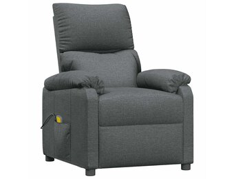 vidaXL Massagestoel Stof Donkergrijs - 35% Korting