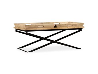 vidaXL Salontafel Massief Mangohout - 110x55x42 cm - 40% Korting