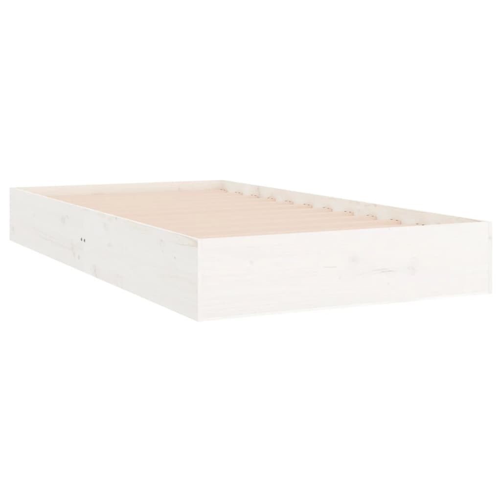 vidaXL Bedframe Massief Hout Wit 100x200cm - 65% Korting!