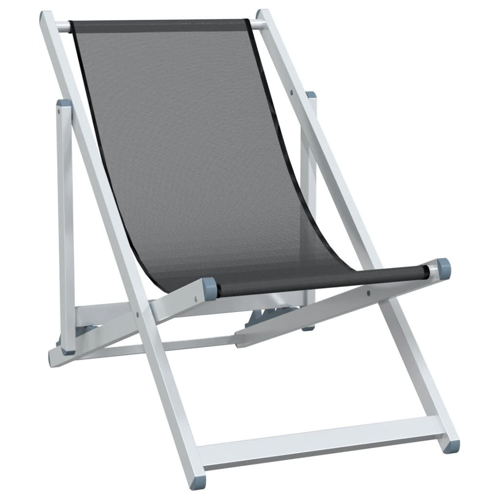 vidaXL Strandstoelen Aluminium/Textileen Grijs - 56% Korting!