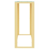 vidaXL Wandtafel Goud RVS/Glas 110x30x70 cm | 65% Korting