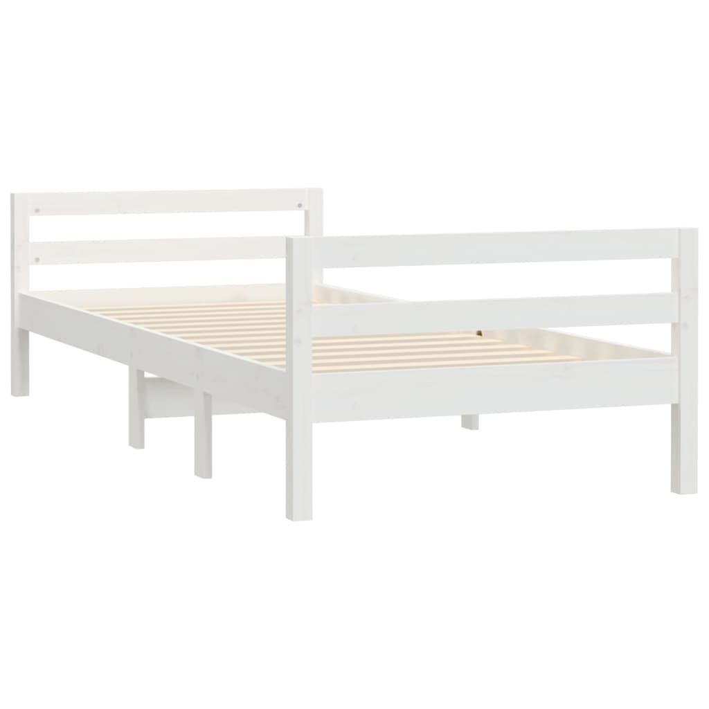 vidaXL Bedframe Grenenhout Wit 90x200 cm - 60% Korting!