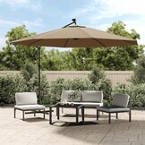vidaXL Zweefparasol Taupe 350cm - 61% Korting!