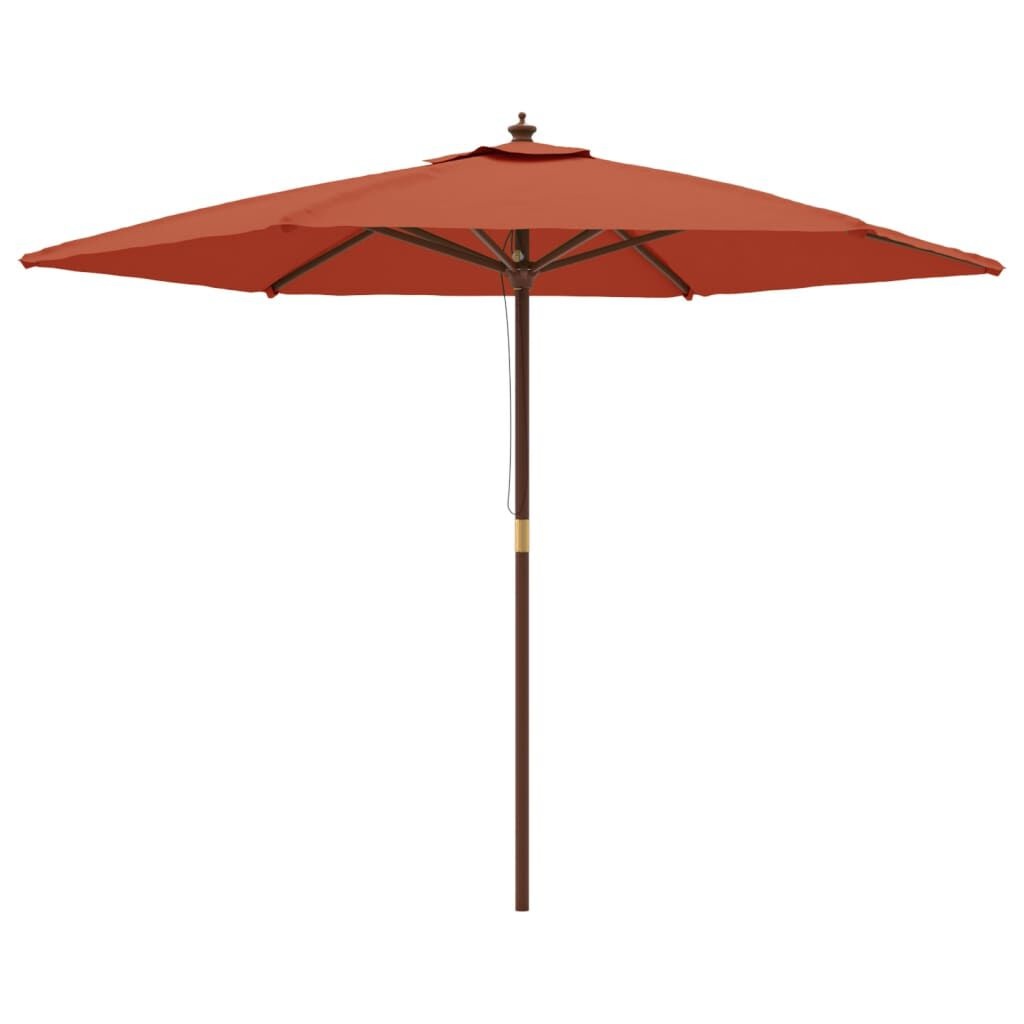 vidaXL Parasol Terracotta - 56% Korting! Houten Paal 299x240cm