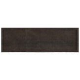 vidaXL Wastafelblad Massief Hout Donkerbruin - 71% KORTING!