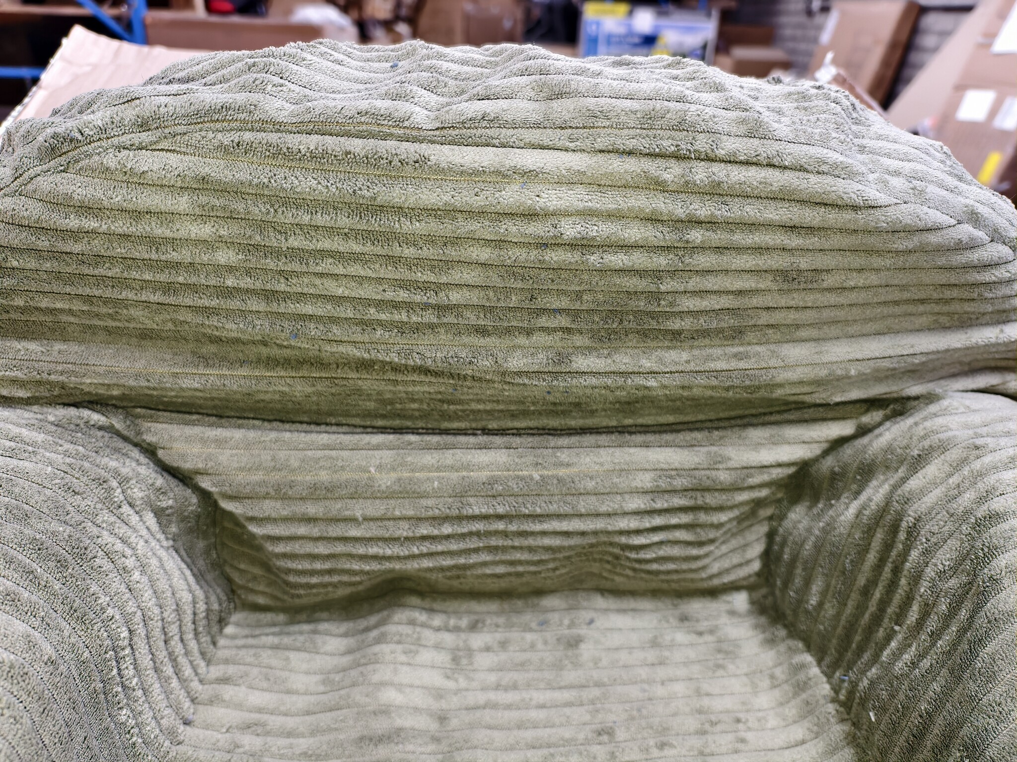 Kinderfauteuil LINCOLN - Olijfgroen Corduroy - 40% Korting