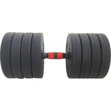Verstelbare Halterset - 50 kg - Zwart/Rood - 40% Korting!