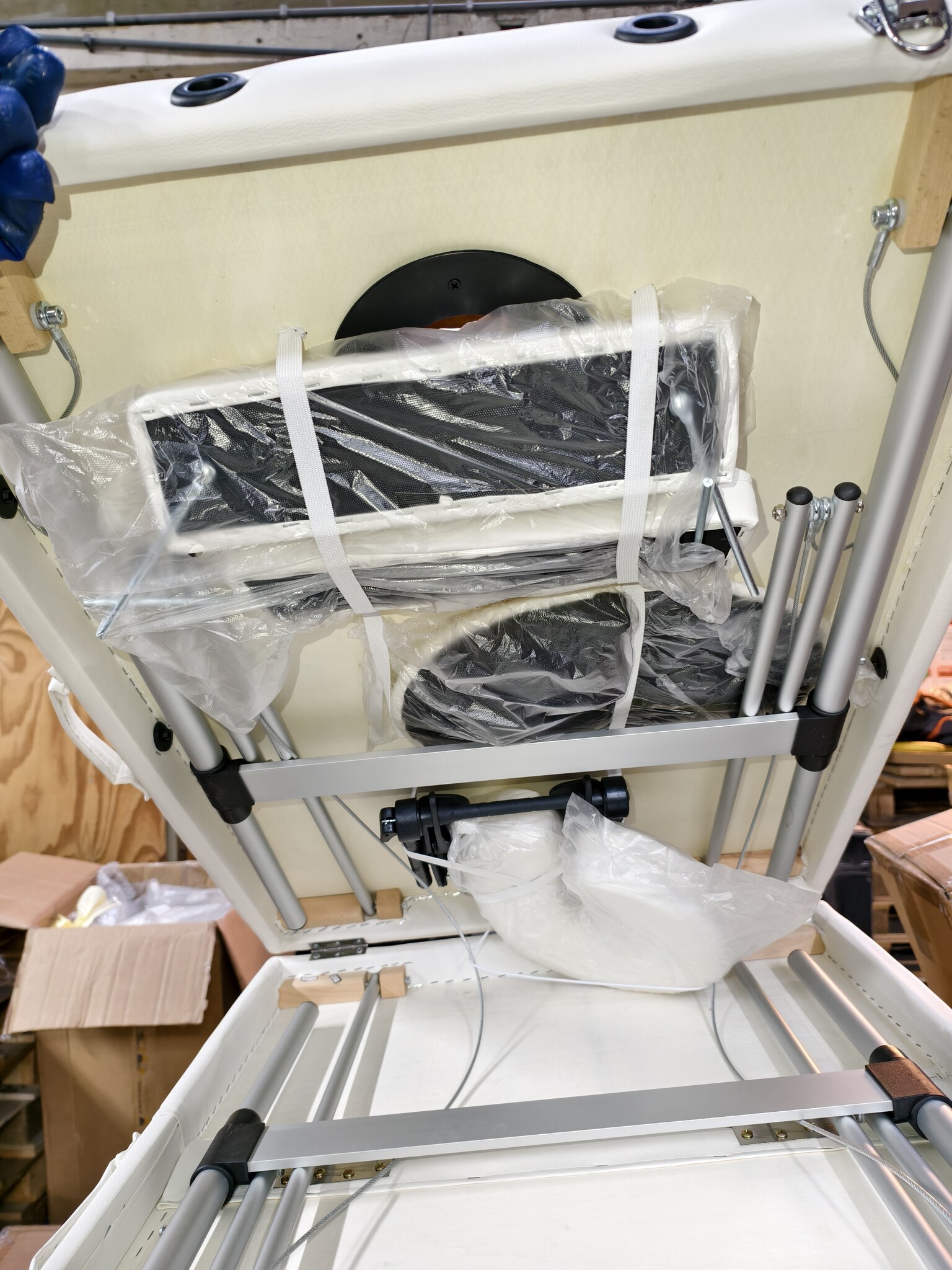 Opvouwbare Massagetafel 3 secties - Aluminium - Wit - 40% Korting!