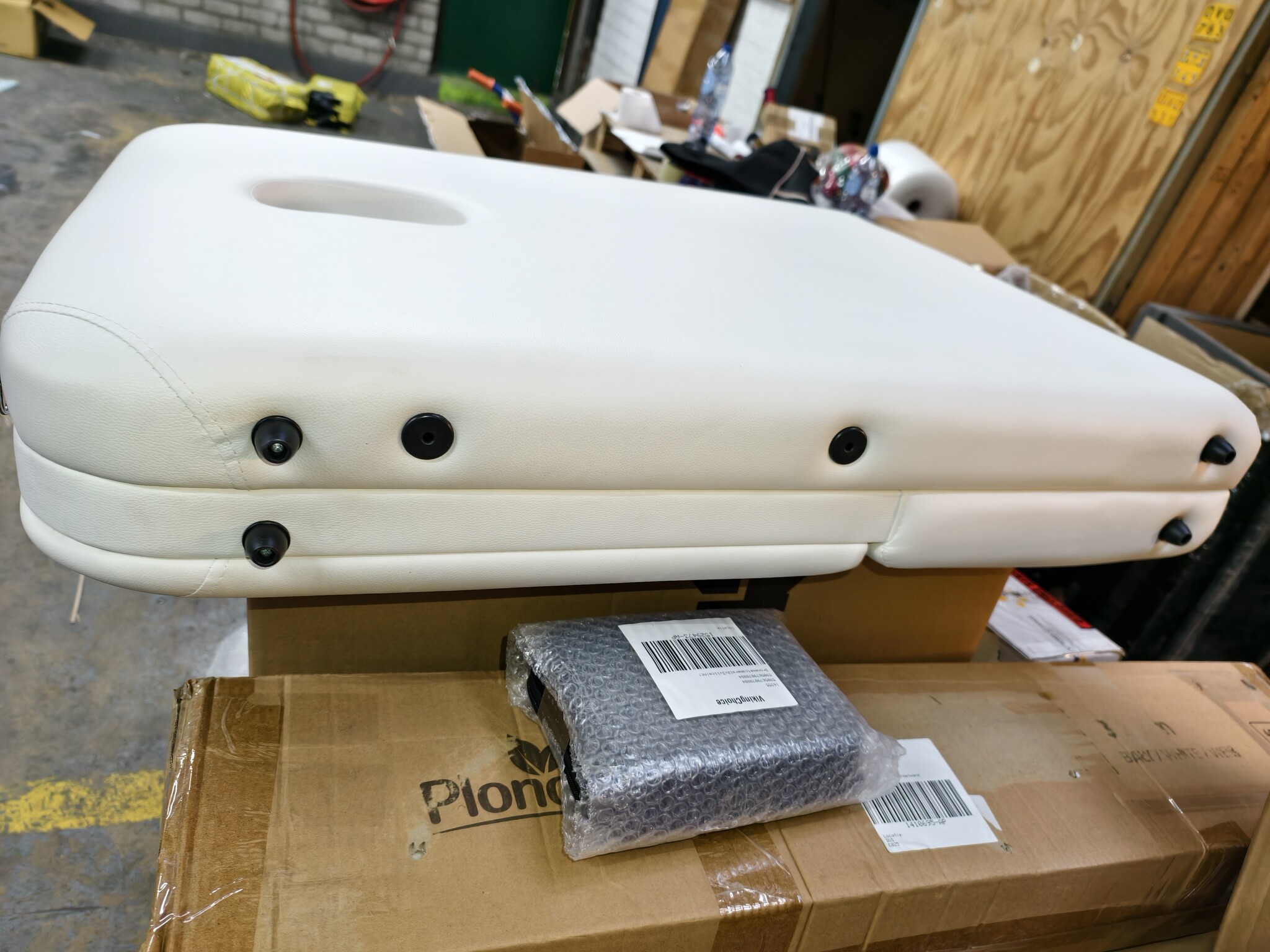 Opvouwbare Massagetafel 3 secties - Aluminium - Wit - 40% Korting!