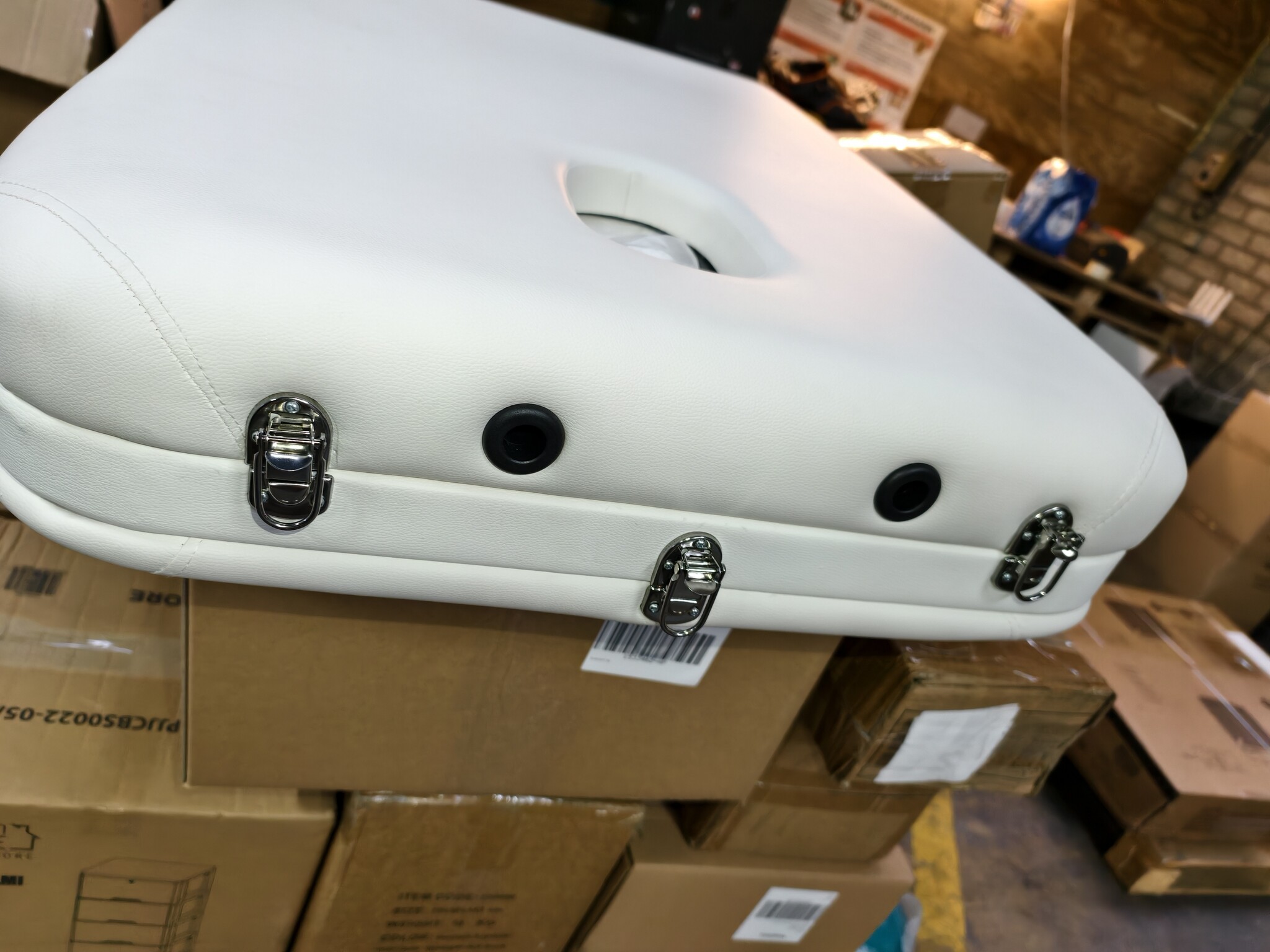 Opvouwbare Massagetafel 3 secties - Aluminium - Wit - 40% Korting!