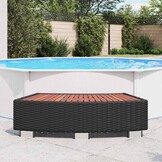 vidaXL Spatrap Poly Rattan Zwart - Nu met 61% Korting!