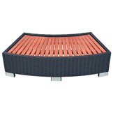 vidaXL Spatrap Poly Rattan Zwart - Nu met 61% Korting!