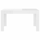 vidaXL Eettafel Hoogglans Wit 140cm - 71% Korting