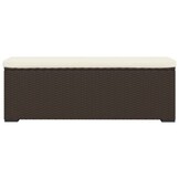 vidaXL Hocker met Kussen - Poly Rattan Bruin | 71% Korting!