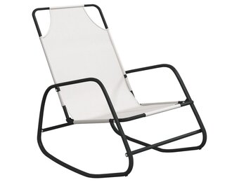 vidaXL Ligbed Schommelend Staal & Textileen Crème - 61% Korting!