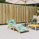 vidaXL Ligbedkussen Bladpatroon - 47% Korting! 180x60x3 cm Oxford Stof