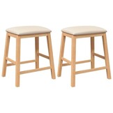vidaXL Barstoelen (2 stuks) - Massief Hout | 40% Korting